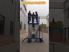 12 m élévateur à double mât vertical élévateur à mât en aluminium télescopique