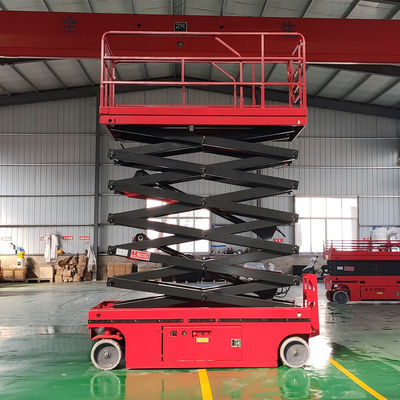 acheter 320 kg 10 mètres élévateur à ciseaux homme autonome rouge élévateur pour entrepôt fabrication en ligne