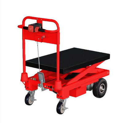 acheter 1500 kg Table de levage manuelle à ciseaux Rouge Chariot hydraulique de levage de table online manufacture