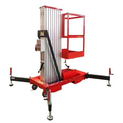 acheter Ascenseur hydraulique à mât unique en alliage d'aluminium de 8m 10m 12m pour plateforme de travail aérienne online manufacture