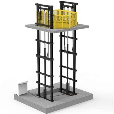 acheter Plateforme de levage de marchandises ferroviaires à double guide de 2 à 5 tonnes Ascenseur industriel de marchandises online manufacture