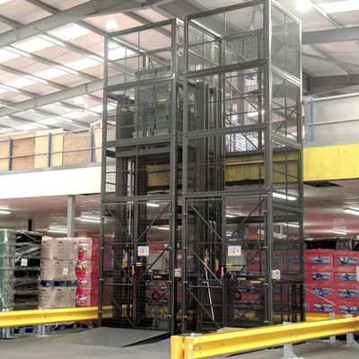 Ascenseur hydraulique de cage 3T 5m 3000kgs Ascenseur de chargement d'entrepôt Ascenseur de marchandises d'usine