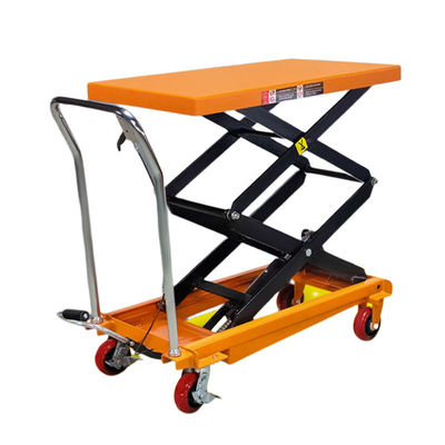 Orange mobile porte-ciseaux hydraulique 300 kg chariot hydraulique porte-table
