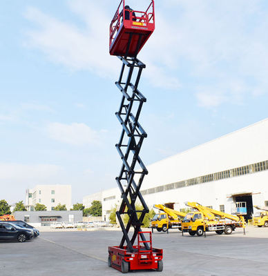 Plateforme de levage hydraulique mobile à ciseaux électriques autopropulsée de 14 m