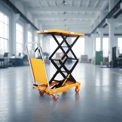 Plate-forme de levage manuelle, petit véhicule de levage de marchandises mobile de 500kg
