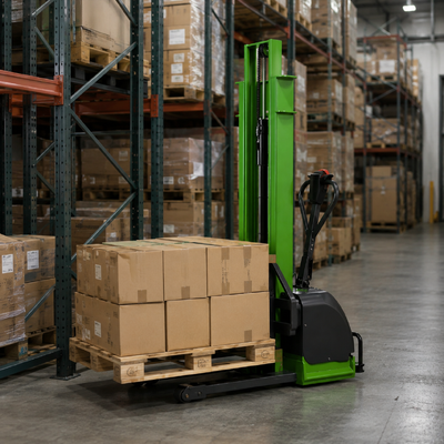Chariot élévateur à conducteur porté de 1500 kg et 1,6 m avec chargement automatique