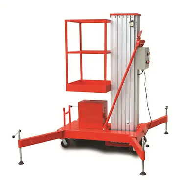 Plateforme élévatrice mobile en alliage d'aluminium à mât unique de 6 à 16 m